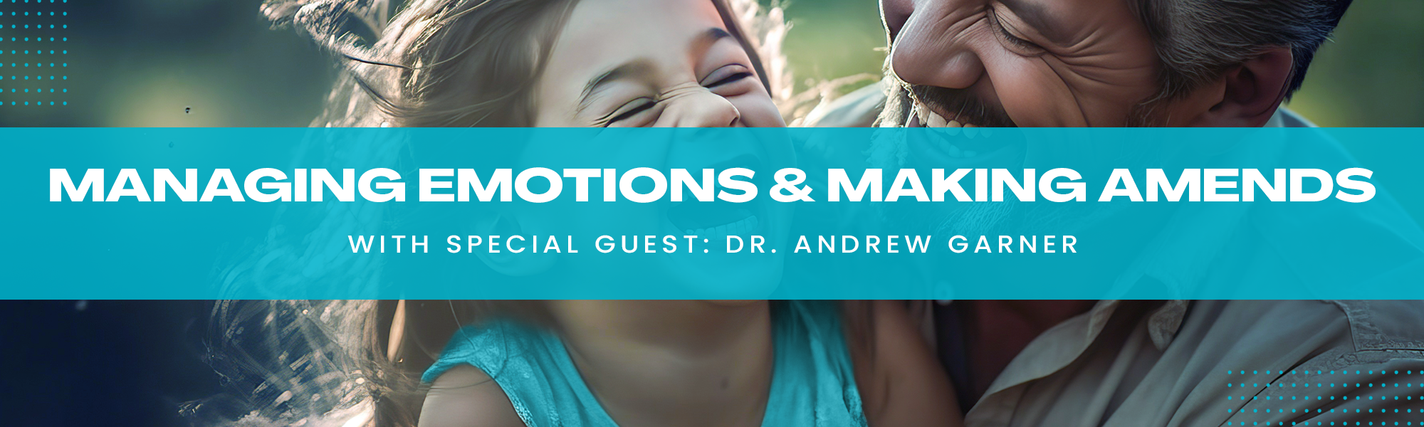 Emotion regulation. A father and daughter laugh together.